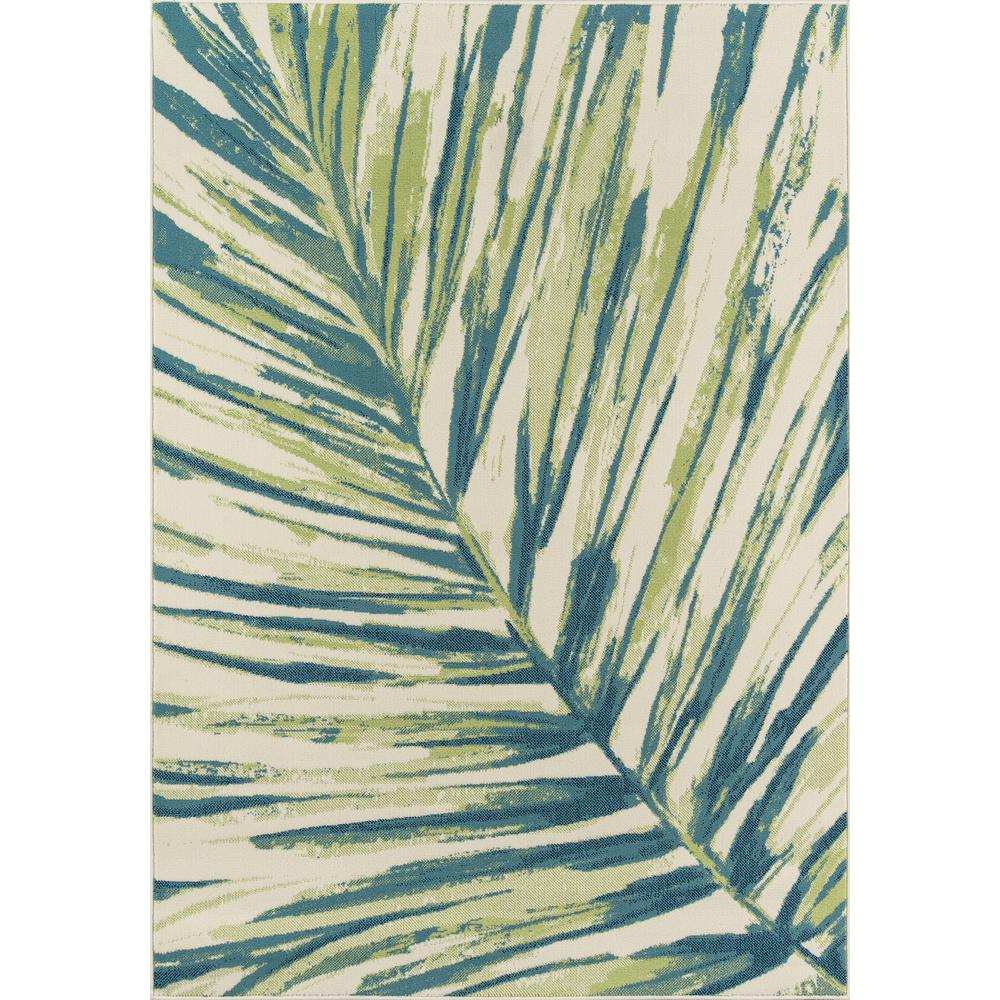 Contemporary Rectangle Area Rug, Green, 8'6" X 13'