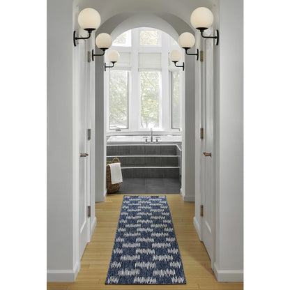 Transitional Rectangle Area Rug, Blue, 7'10" X 10'10"