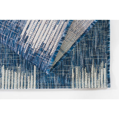 Transitional Rectangle Area Rug, Blue, 7'10" X 10'10"