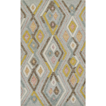 Contemporary Rectangle Area Rug, Multi, 4' X 6'
