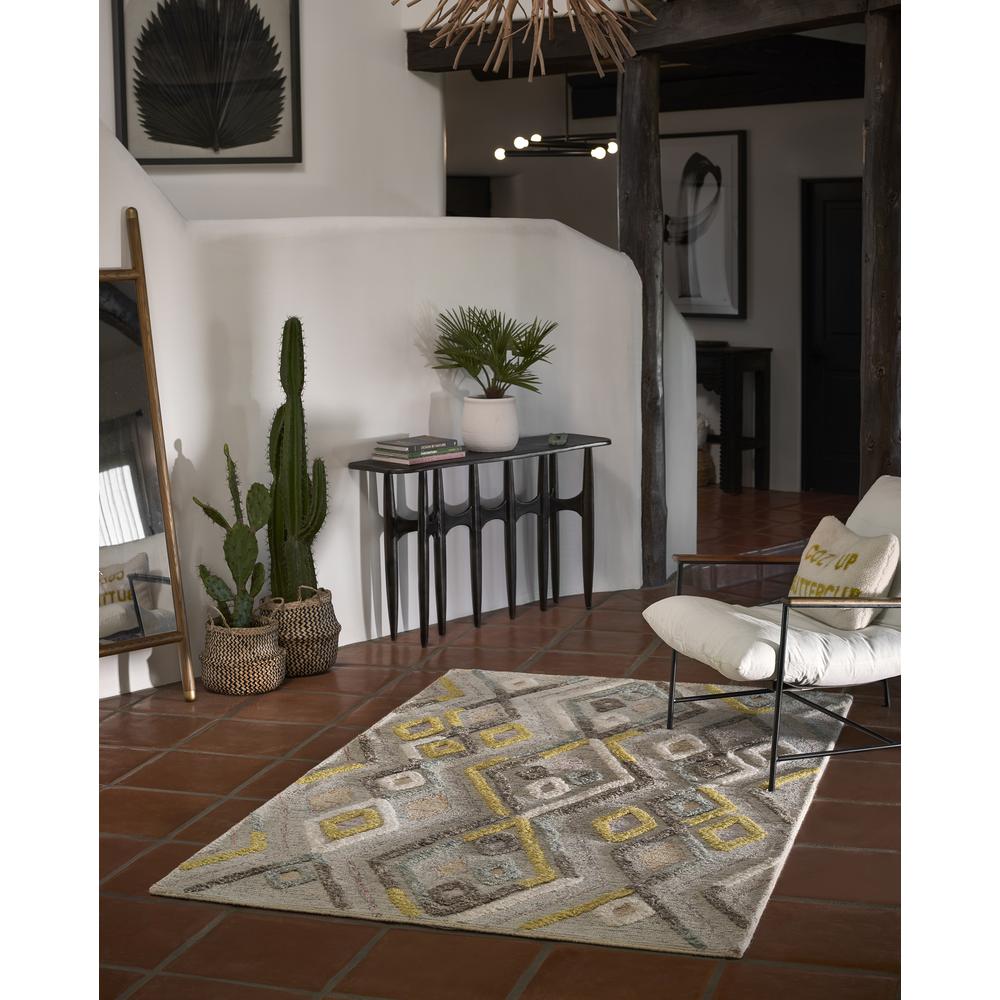 Contemporary Rectangle Area Rug, Multi, 4' X 6'