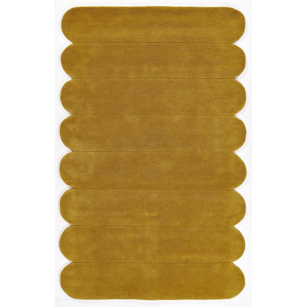 Contemporary Runner Area Rug, Tumeric, 2'6" X 8' Runner