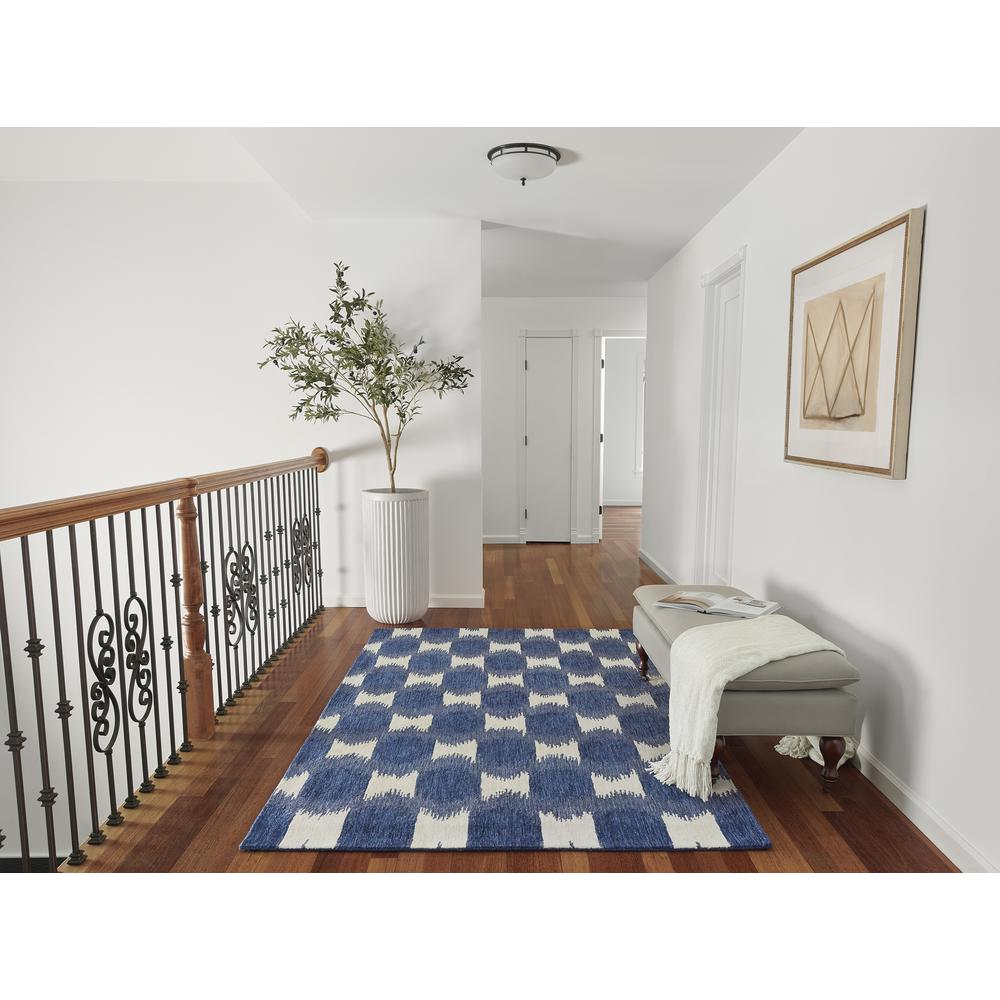 Transitional Rectangle Area Rug, Navy, 2' X 3'