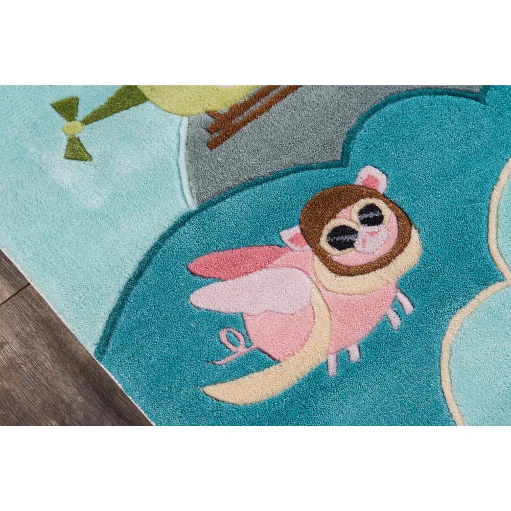 Contemporary Rectangle Area Rug, Sky, 2' X 3'