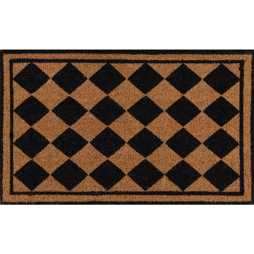 Contemporary Rectangle Area Rug, Black, 1'6" X 2'6"