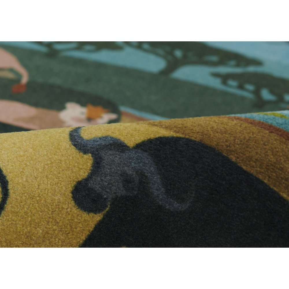 Playground Safari Multi Kid Rug 4' X 4'4"