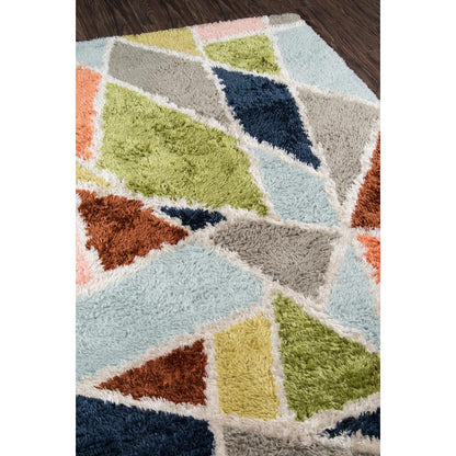 Modern Rectangle Area Rug, Multi, 2' X 3'