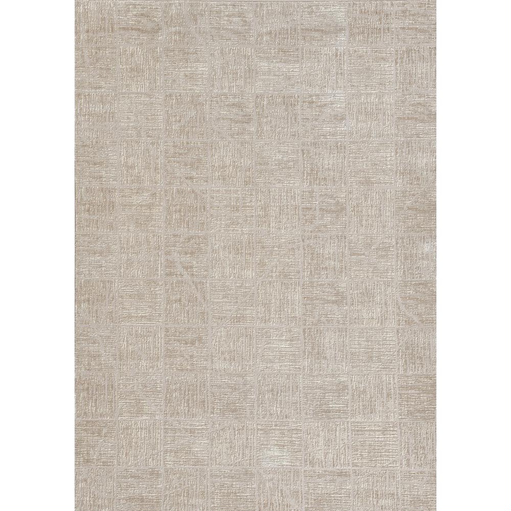 Contemporary Runner Area Rug, Beige, 2'3" X 8' Runner