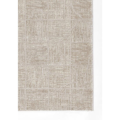 Contemporary Runner Area Rug, Beige, 2'3" X 8' Runner