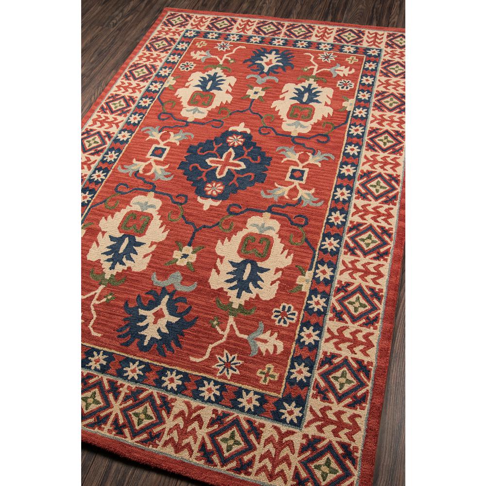 Traditional Rectangle Area Rug, Red, 2' X 3'