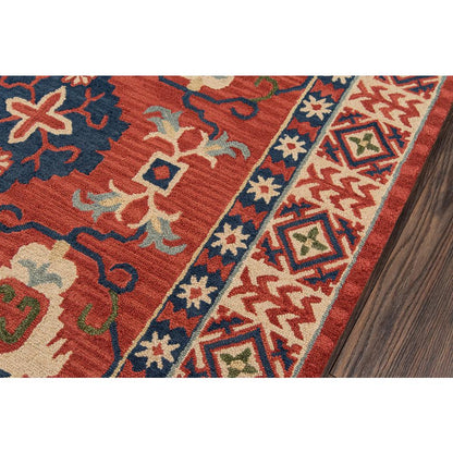 Traditional Rectangle Area Rug, Red, 2' X 3'