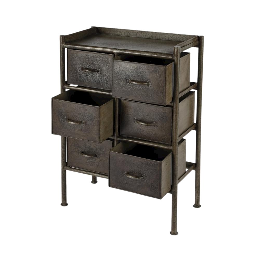 Iron Short Dresser – 6 Drawer Dresser for Closet and Bedroom Use