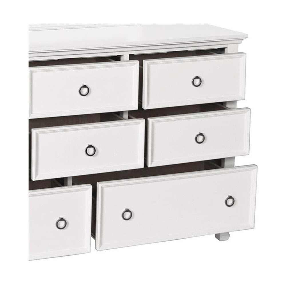 Furniture Tamarack Solid Wood 8-Drawer Dresser in White