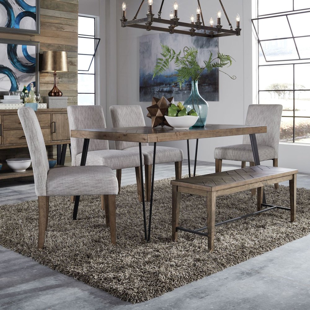 Horizons Upholstered Side Chair (RTA)-Set of 2 in Rustic Caramel
