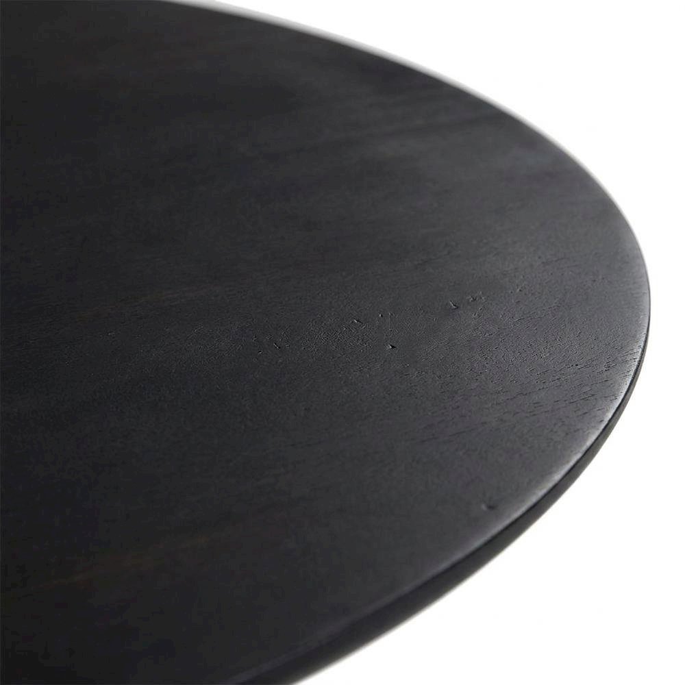Black Acacia Wood Coffee Table Large Rustic Matt Finish Handmade