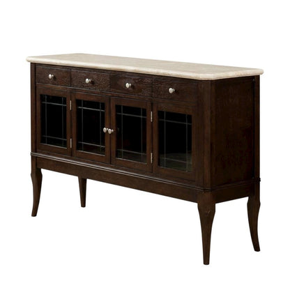 Merlot Cherry Finish Sideboard with Spacious Storage and Elegant Design