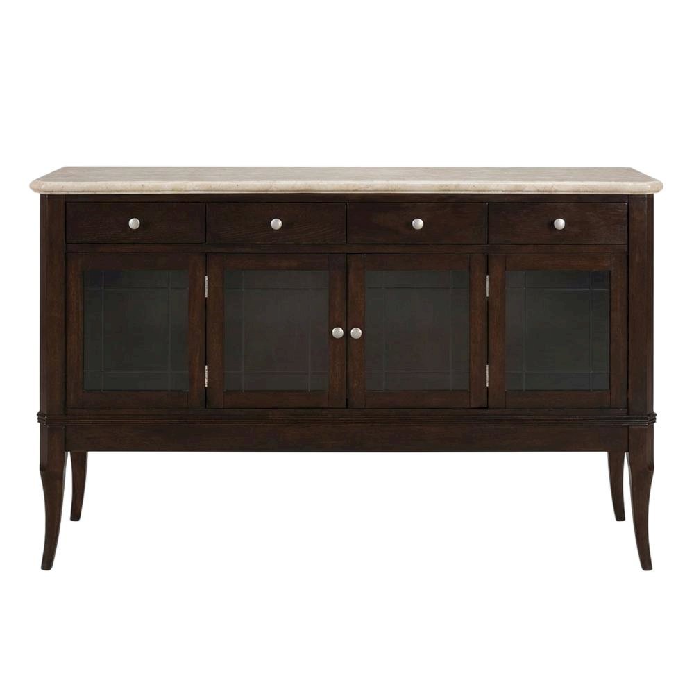 Merlot Cherry Finish Sideboard with Spacious Storage and Elegant Design
