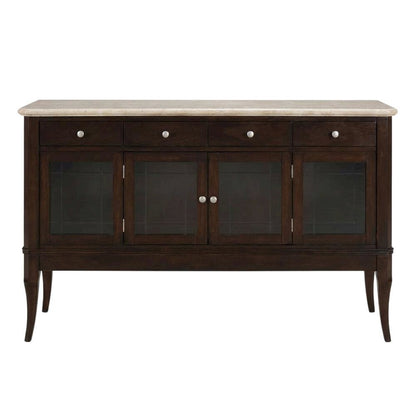 Merlot Cherry Finish Sideboard with Spacious Storage and Elegant Design