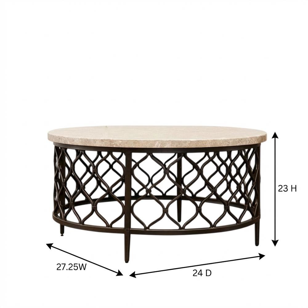 Black Vintage Style Cocktail Table with Sturdy Wooden Construction