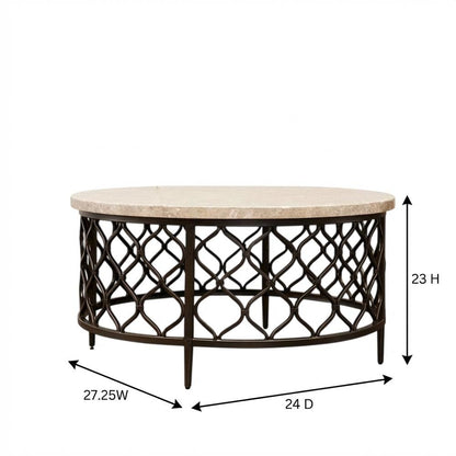 Black Vintage Style Cocktail Table with Sturdy Wooden Construction