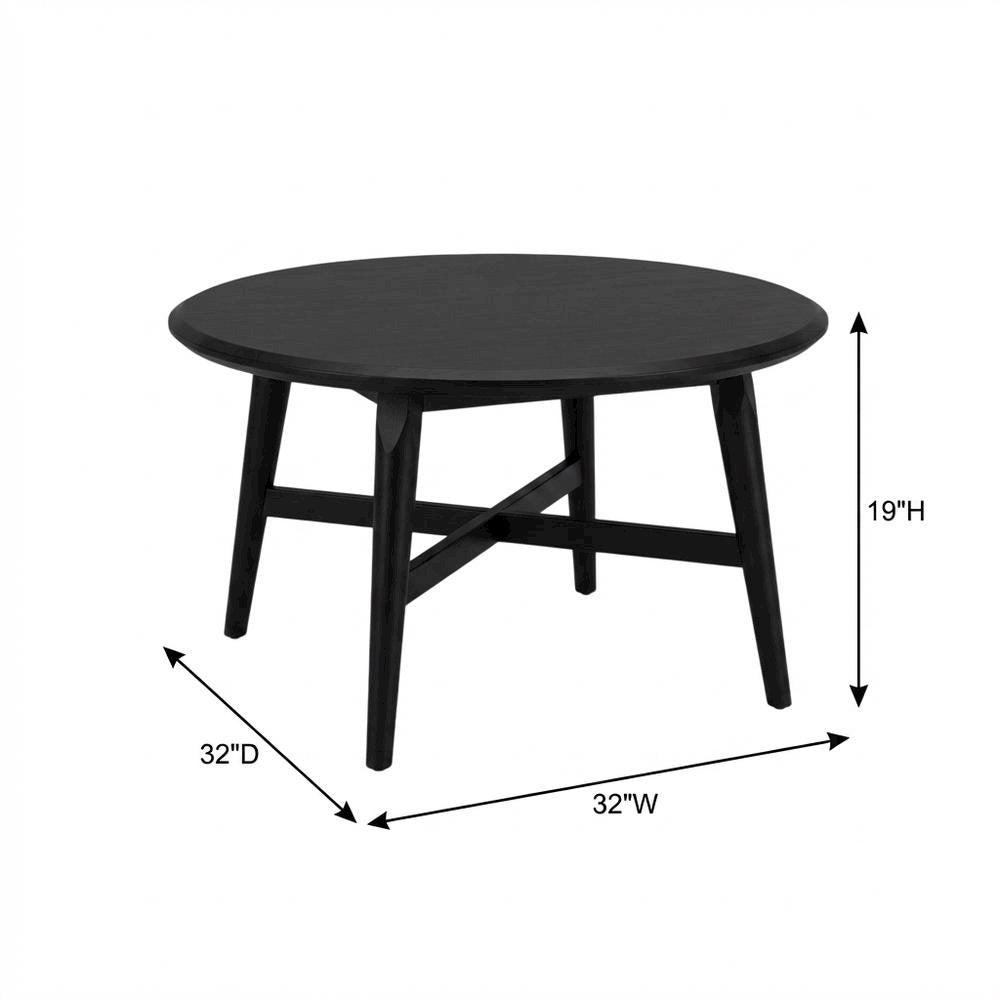 Modern Black Coffee Table with Wooden Finish and Sturdy Design