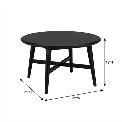 Modern Black Coffee Table with Wooden Finish and Sturdy Design