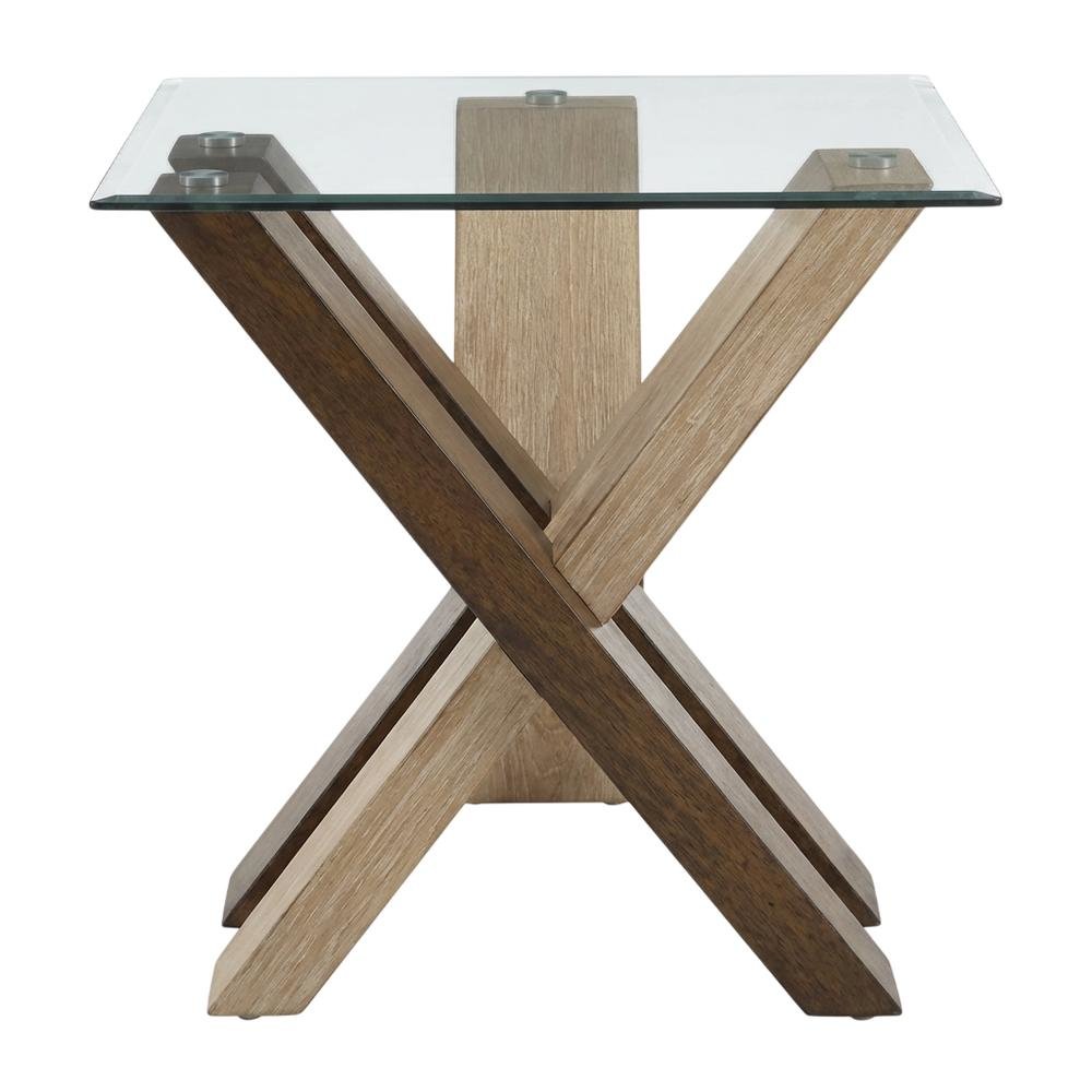 Natural Wood end Table with Deep Cherry Finish, Sturdy Design for Living Room