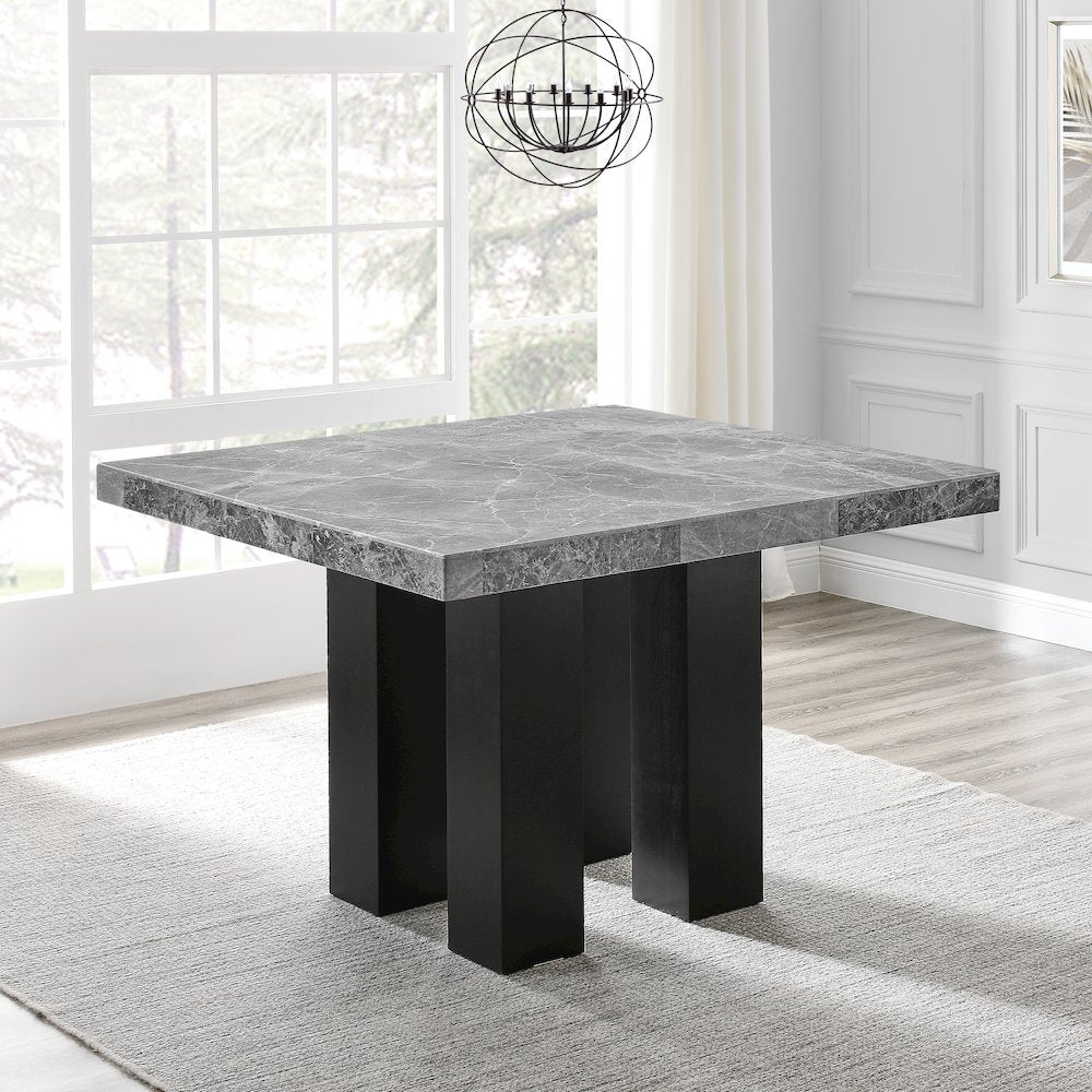 Camila Square 9PC Counter Set Black Chair