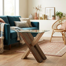 Natural Wood end Table with Deep Cherry Finish, Sturdy Design for Living Room