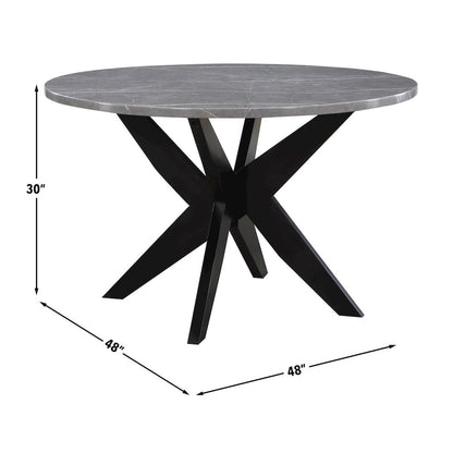 Amy 48-inch Round Faux-Marble Dining Table