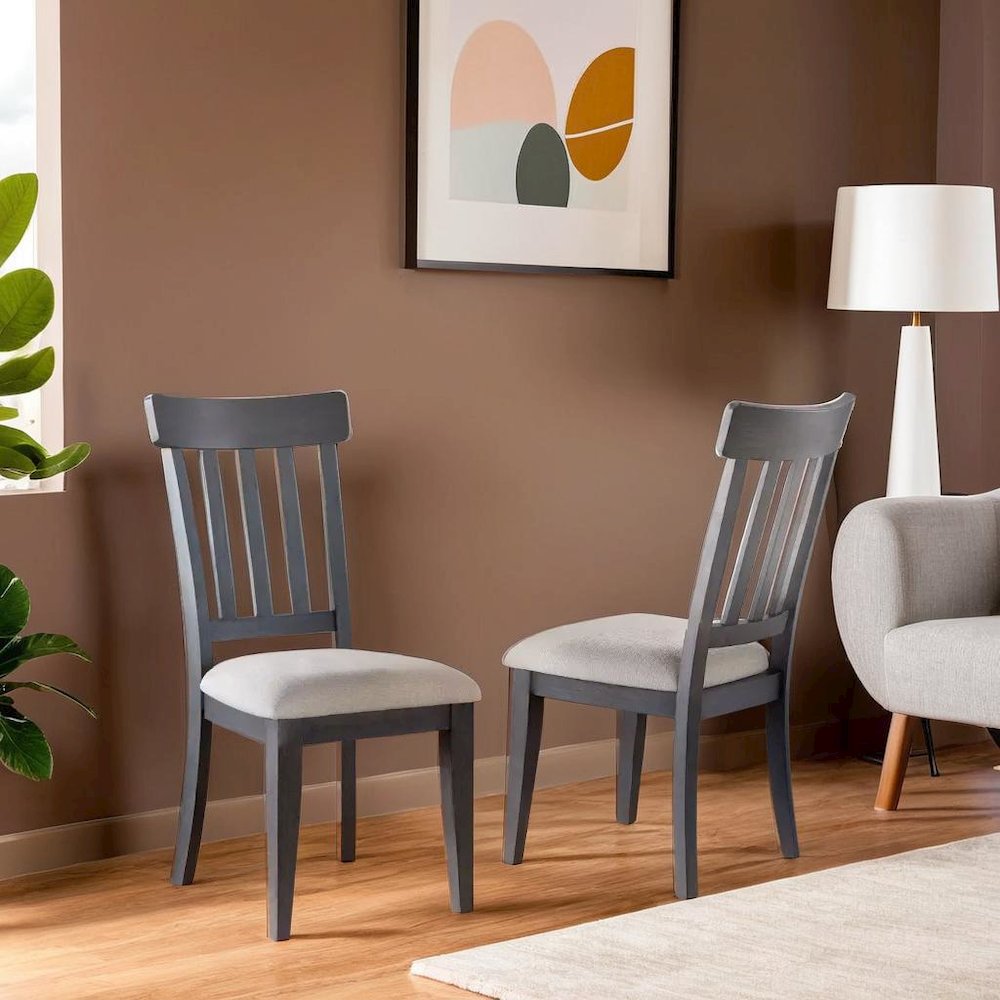 Elegant Dusky Cedar Set of 2 Dining Chairs Crafted from Rubberwood and Bentwood