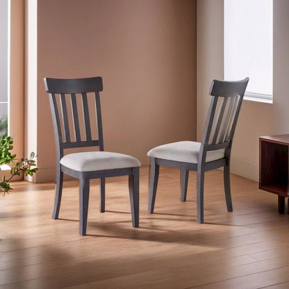 Elegant Dusky Cedar Set of 2 Dining Chairs Crafted from Rubberwood and Bentwood