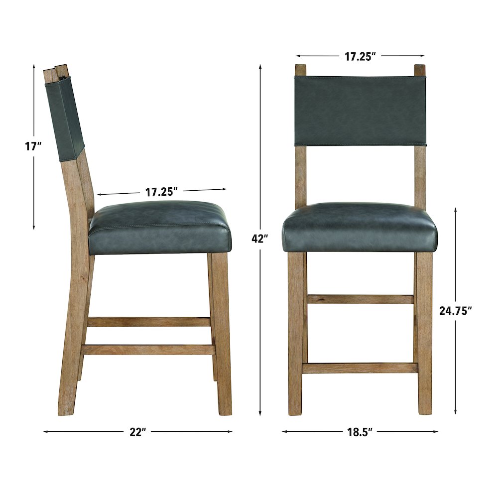 Aubrey Brown Counter Chair