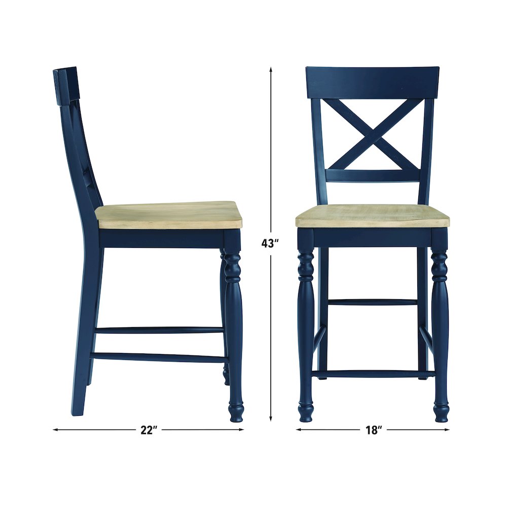 Darcy 7pc Counter Dining Set Blue