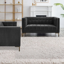 Isaac Gray Sofa and Loveseat