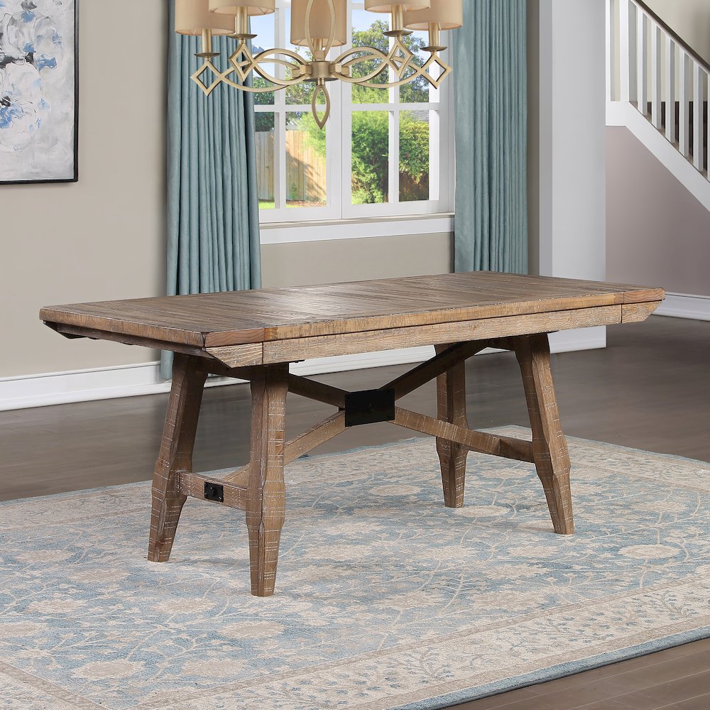 Riverdale Trestle Table w/ 6 Uph Chairs