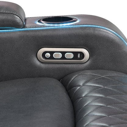 Luna Charcoal Power Recliner