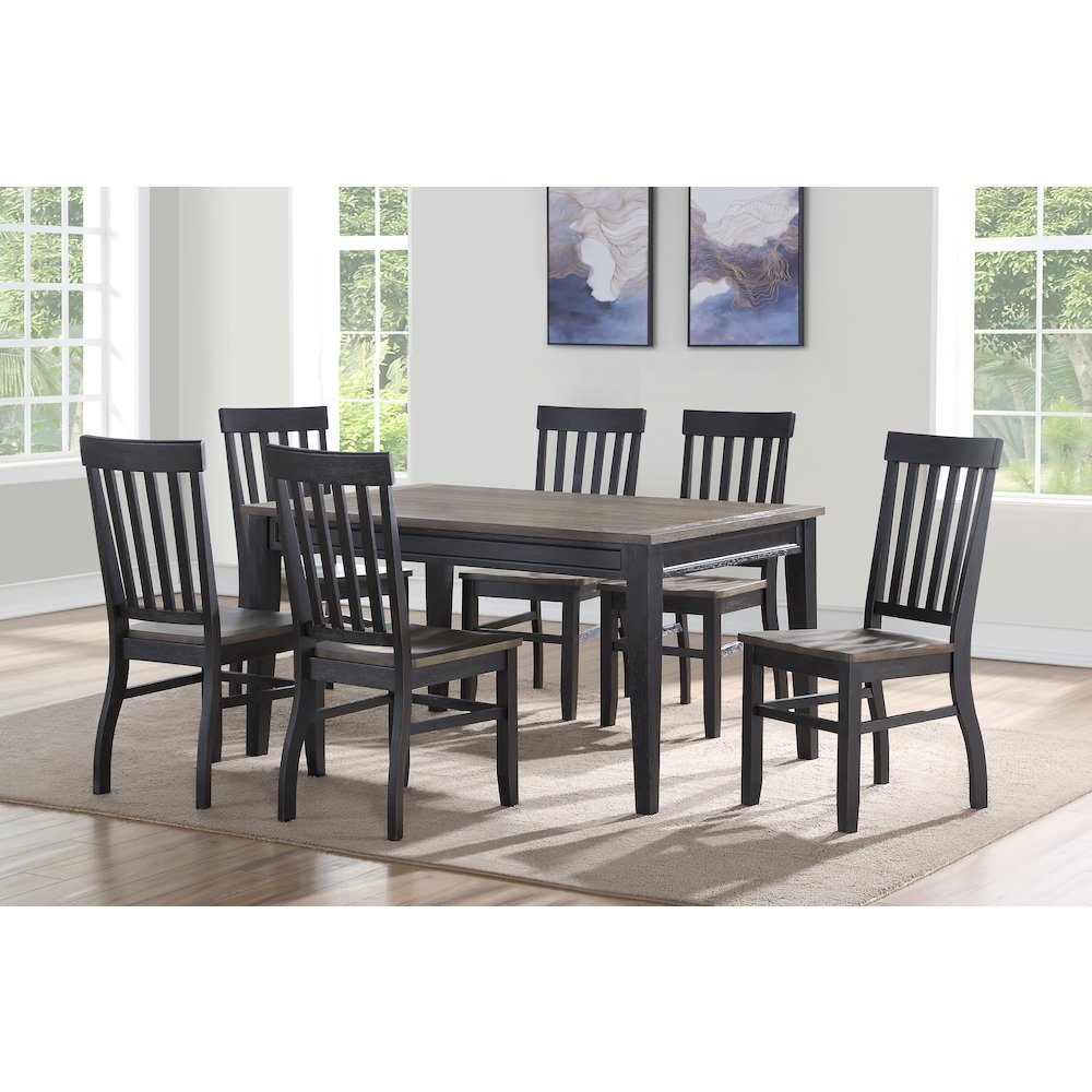 Raven Noir Dining Table and 6 Chairs
