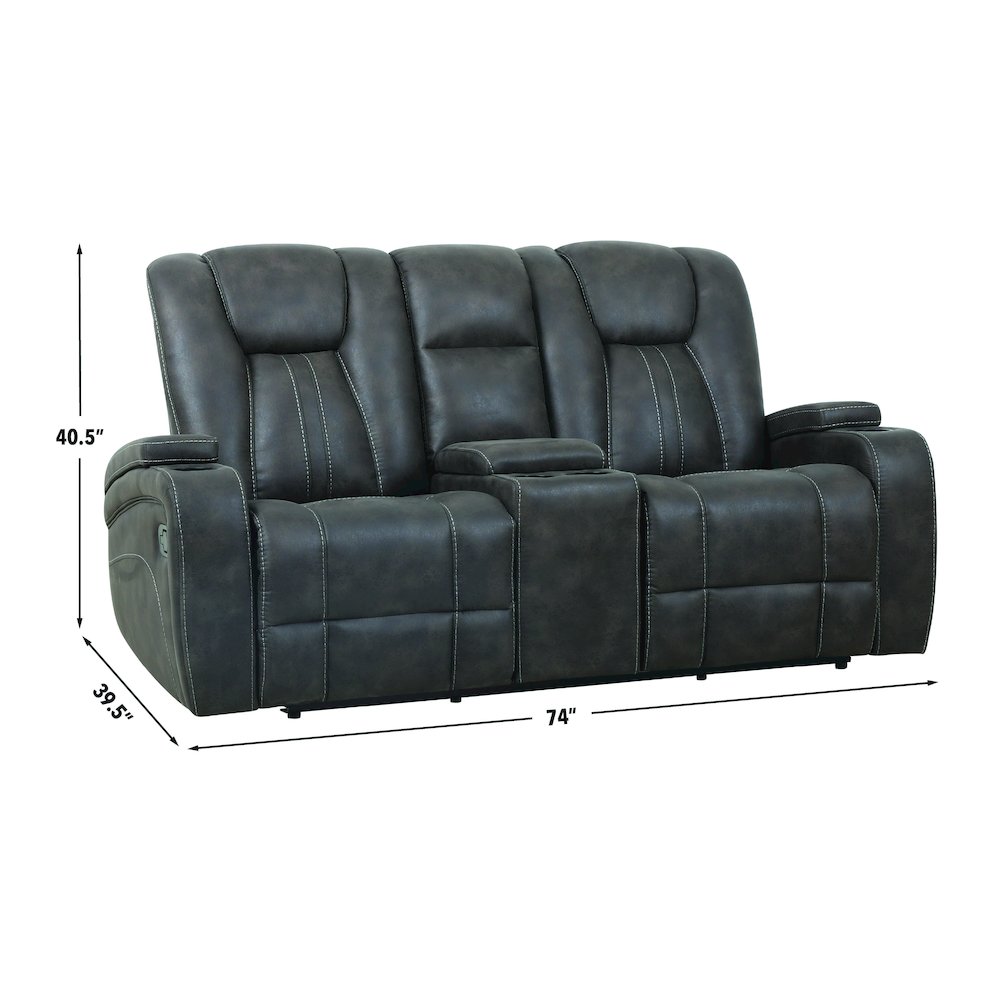 Marlow Charcoal 3PC Manual Reclining Set