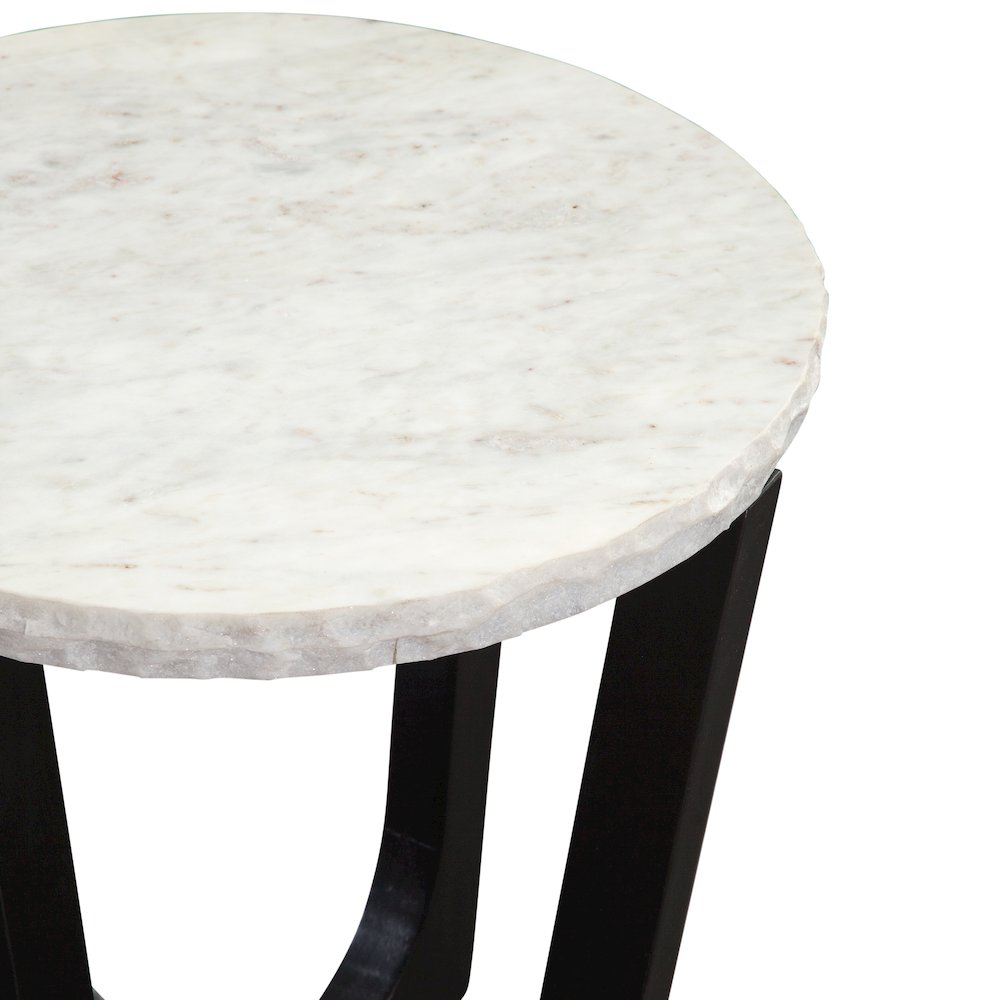 Chrissy White Marble Top End Table
