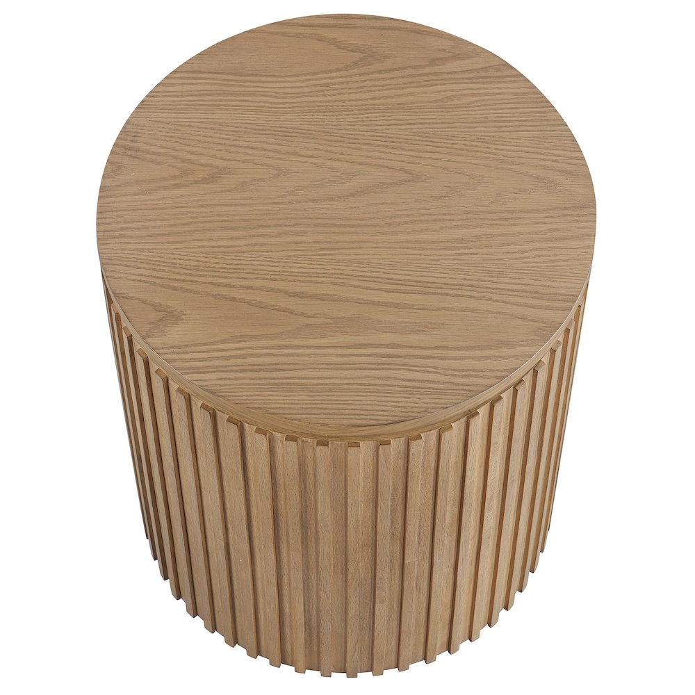 Colvin Round End Table, Toffee Finish
