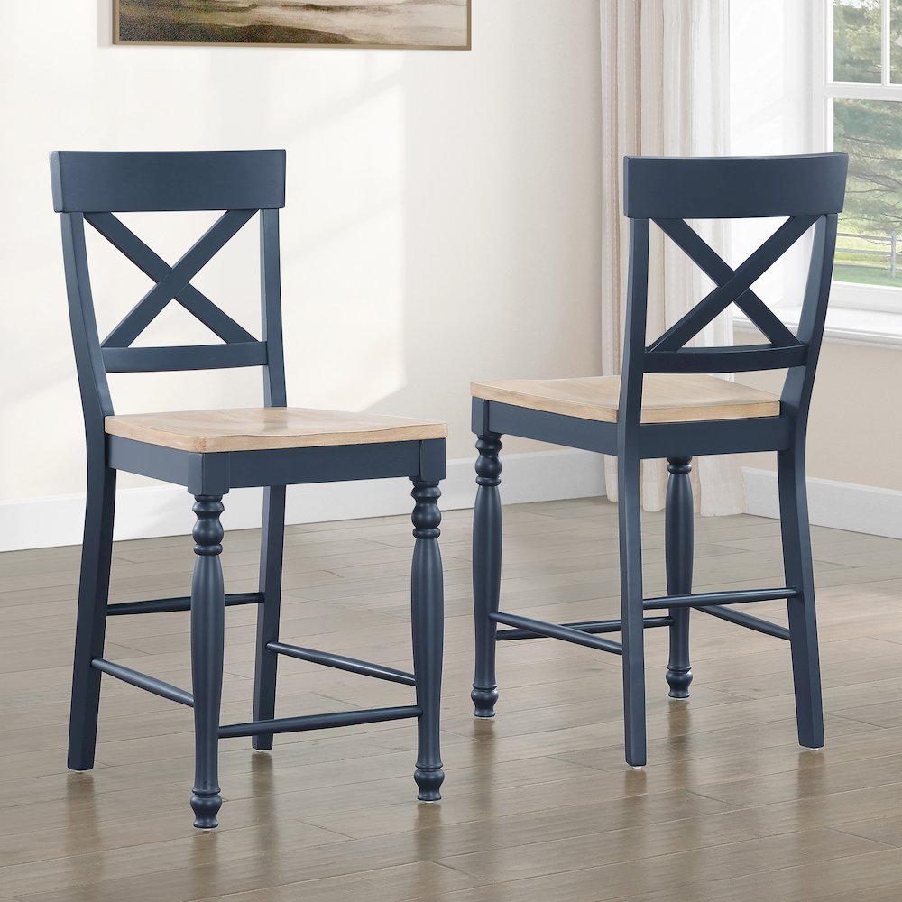 Darcy Blue Counter Chair