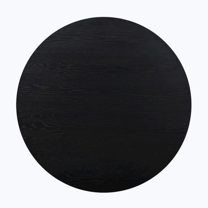 Magnolia 52-Inch Round Table, Black  with Gold Accent