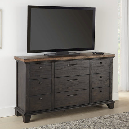 Bear Creek 9-Drawer Dresser, Brown