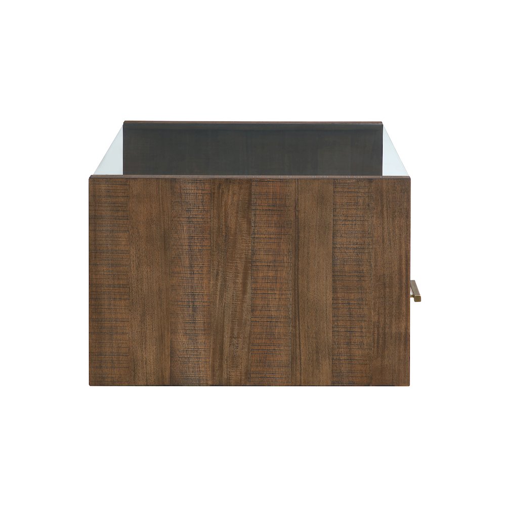 Garland Castered Glass Top Coffee Table, Toffee Finish