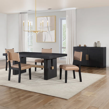 Aubrey Black 5pc Dining Set