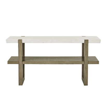 Perth White Marble Top Sofa Table