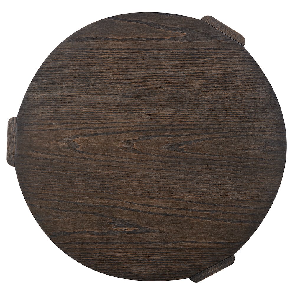 Salina Espresso Round End Table