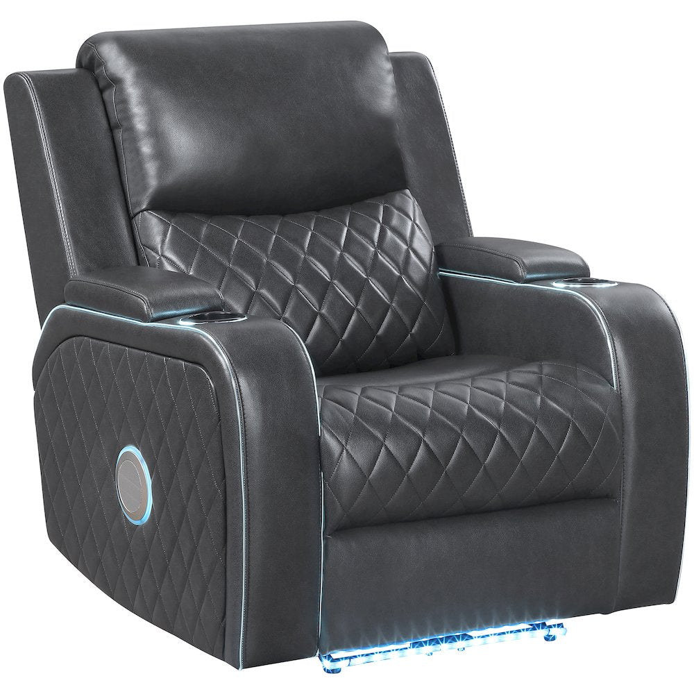 Luna Charcoal Power Recliner