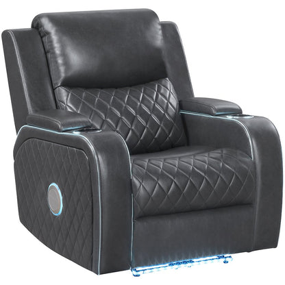 Luna Charcoal Power Recliner